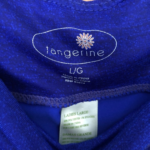 Tangerine Crop Leggings Bright Blue L - Picture 3 of 4